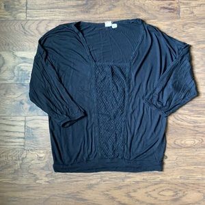 BOGO 🟧 Black Roxy Peasant Top